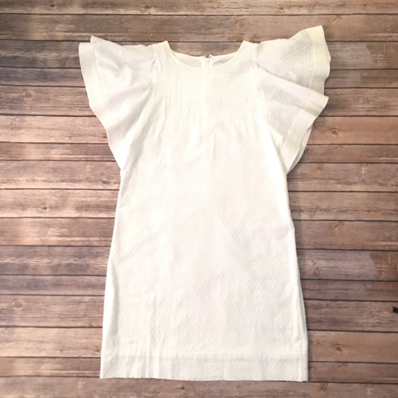 J. Crew Swiss Dot Flounce Sleeve Dress - Picture 3 of 7